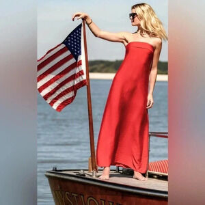 Altar'd State Red Alisha Maxi Dress NWT